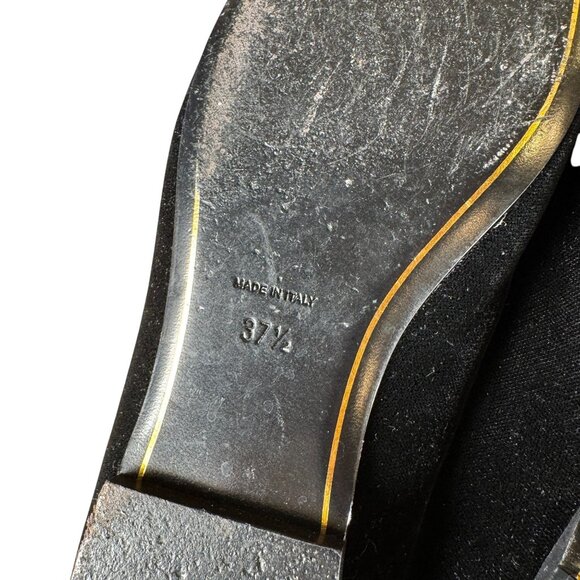 Saint Laurent Black Velvet Heart Smoking Loafer Shoes Size 37.5 - Picture 8 of 9